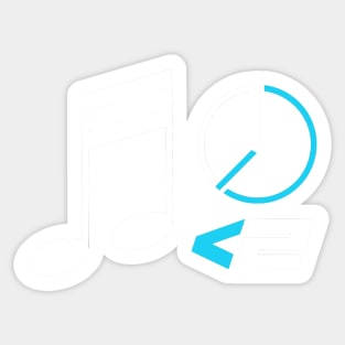 Music Less Than Two Minutes Icon Sticker